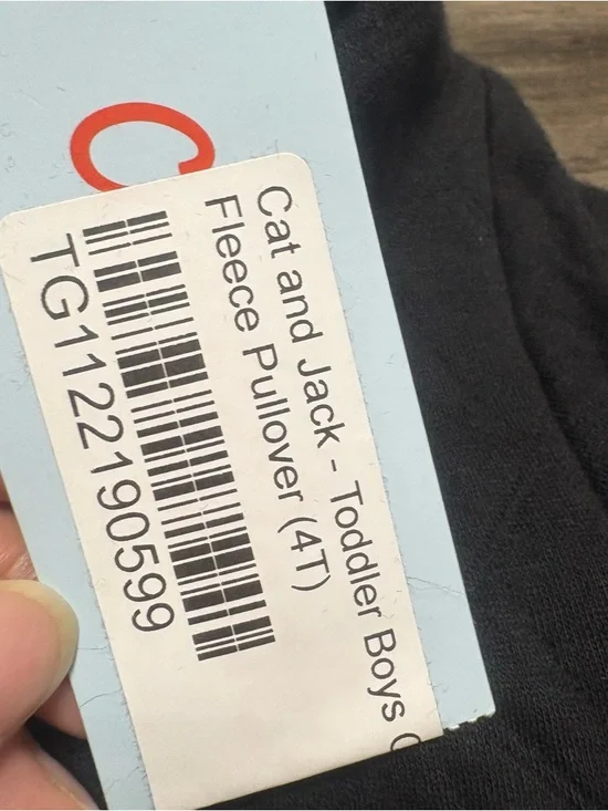 Cat & Jack Black Quilted Crewneck Sweater - Picture 5 of 5